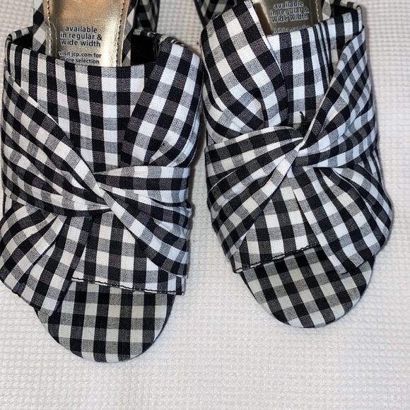 Worthington woman’s open toe plaid mules size 5.5 - Picture 9 of 12